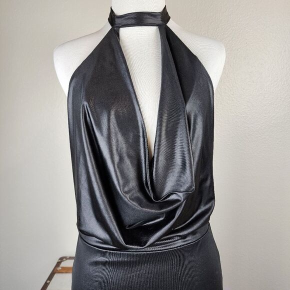 NBD Halter Open Back Cowl Neck Midi Dress size M - Picture 7 of 8